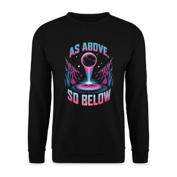 Énergie Cosmique Énergie Vitale Force Universelle - Sweat-shirt Unisexe - noir - Devant - Alina (178cm) & Michal (187cm)