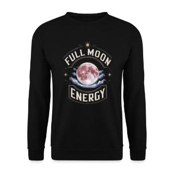 Cosmic Energy Life Energy Universal Force - Unisex Sweatshirt - black - Front - Alina (178cm) & Michal (187cm)