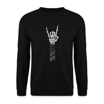Squelette Guitariste Joueur Bones Guitariste Musicien - Sweat-shirt Unisexe - noir - Devant - Alina (178cm) & Michal (187cm)