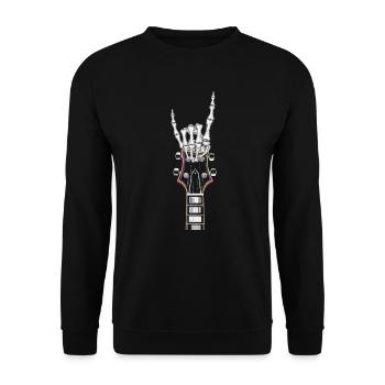 Squelette Guitariste Joueur Bones Guitariste Musicien - Sweat-shirt Unisexe - noir - Devant - Alina (178cm) & Michal (187cm)