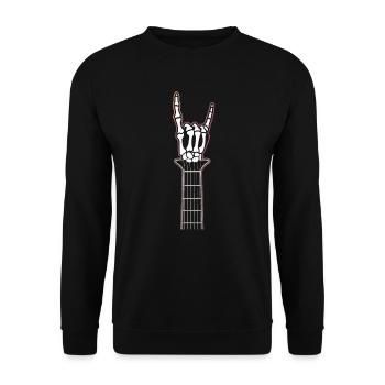 Squelette Guitariste Joueur Bones Guitariste Musicien - Sweat-shirt Unisexe - noir - Devant - Alina (178cm) & Michal (187cm)