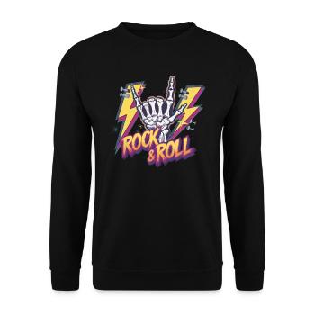 Squelette Guitariste Joueur Bones Guitariste Musicien - Sweat-shirt Unisexe - noir - Devant - Alina (178cm) & Michal (187cm)