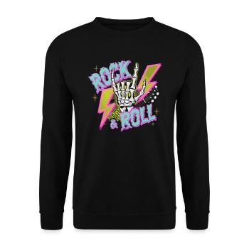 Squelette Guitariste Joueur Bones Guitariste Musicien - Sweat-shirt Unisexe - noir - Devant - Alina (178cm) & Michal (187cm)