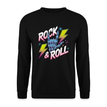 Squelette Guitariste Joueur Bones Guitariste Musicien - Sweat-shirt Unisexe - noir - Devant - Alina (178cm) & Michal (187cm)