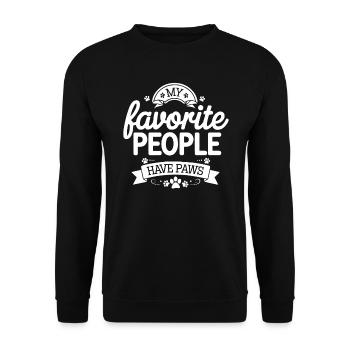 Anti Human Pro Dog Lover Puppy Owner Pup Doggy - Unisex Sweatshirt - black - Front - Alina (178cm) & Michal (187cm)