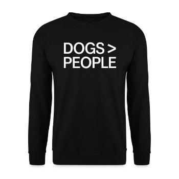 Anti Humain Pro Chien Amoureux Propriétaire Chiot Chiot Doggy - Sweat-shirt Unisexe - noir - Devant - Alina (178cm) & Michal (187cm)