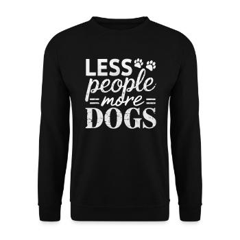 Anti Human Pro Hundeliebhaber Welpenbesitzer Welpe Hündchen Hündchen - Unisex Pullover - Schwarz - Vorne - Alina (178cm) & Michal (187cm)