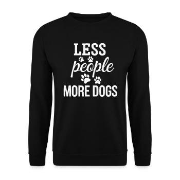 Anti Humain Pro Chien Amoureux Propriétaire Chiot Chiot Doggy - Sweat-shirt Unisexe - noir - Devant - Alina (178cm) & Michal (187cm)