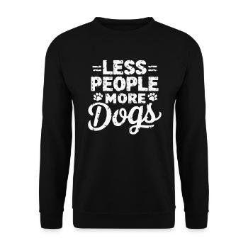 Anti Human Pro Hundeliebhaber Welpenbesitzer Welpe Hündchen Hündchen - Unisex Pullover - Schwarz - Vorne - Alina (178cm) & Michal (187cm)
