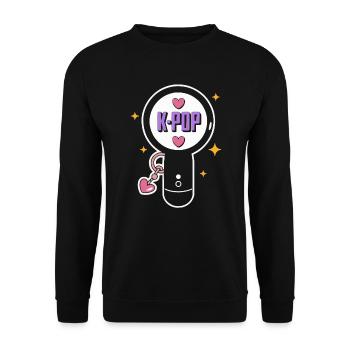 K-Pop Korean Pop Music South Korea Kpop Lightstick - Unisex Sweatshirt - black - Front - Alina (178cm) & Michal (187cm)