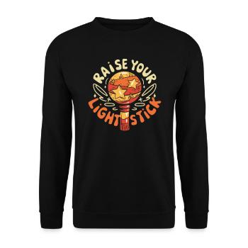 K-Pop Korean Pop Music South Korea Kpop Lightstick - Unisex Sweatshirt - black - Front - Alina (178cm) & Michal (187cm)