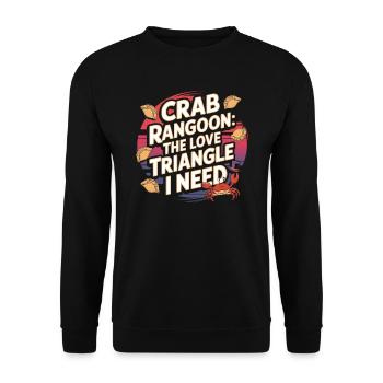 Krabben Rangun Liebhaber Amerikanisch Chinesisch Meeresfrüchte - Unisex Pullover - Schwarz - Vorne - Alina (178cm) & Michal (187cm)