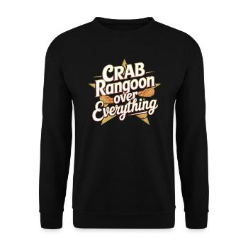 Krabben Rangun Liebhaber Amerikanisch Chinesisch Meeresfrüchte - Unisex Pullover - Schwarz - Vorne - Alina (178cm) & Michal (187cm)