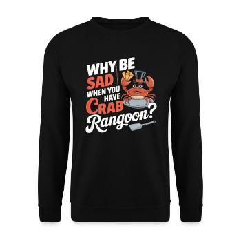 Krabben Rangun Liebhaber Amerikanisch Chinesisch Meeresfrüchte - Unisex Pullover - Schwarz - Vorne - Alina (178cm) & Michal (187cm)