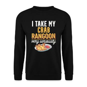 Krabben Rangun Liebhaber Amerikanisch Chinesisch Meeresfrüchte - Unisex Pullover - Schwarz - Vorne - Alina (178cm) & Michal (187cm)