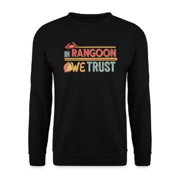 Krabben Rangun Liebhaber Amerikanisch Chinesisch Meeresfrüchte - Unisex Pullover - Schwarz - Vorne - Alina (178cm) & Michal (187cm)