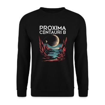 Exoplanète Univers Espace Astronome Astronomie - Sweat-shirt Unisexe - noir - Devant - Alina (178cm) & Michal (187cm)