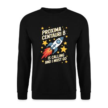 Exoplanète Univers Espace Astronome Astronomie - Sweat-shirt Unisexe - noir - Devant - Alina (178cm) & Michal (187cm)