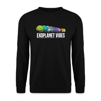 Exoplanète Univers Espace Astronome Astronomie - Sweat-shirt Unisexe - noir - Devant - Alina (178cm) & Michal (187cm)