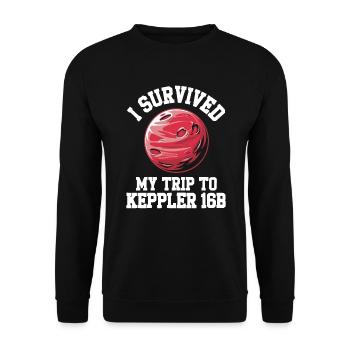 Exoplanète Univers Espace Astronome Astronomie - Sweat-shirt Unisexe - noir - Devant - Alina (178cm) & Michal (187cm)