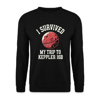 Exoplanète Univers Espace Astronome Astronomie - Sweat-shirt Unisexe - noir - Devant - Alina (178cm) & Michal (187cm)