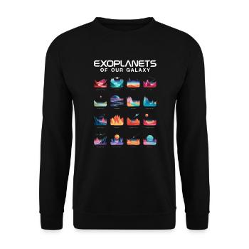 Exoplanète Univers Espace Astronome Astronomie - Sweat-shirt Unisexe - noir - Devant - Alina (178cm) & Michal (187cm)