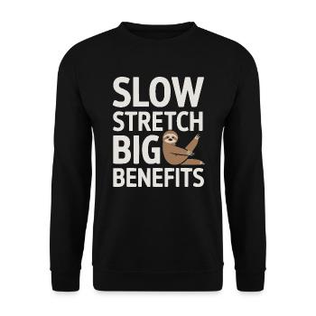 Lazy Sloth Yoga Zen Meditation Yoga Lehrer - Unisex Pullover - Schwarz - Vorne - Alina (178cm) & Michal (187cm)