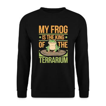 American Green Tree Frog Lover Animal Froggy Toad - Unisex Sweatshirt - black - Front - Alina (178cm) & Michal (187cm)