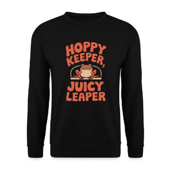 Tomato Frog Lover Animal Amphibian Froggy Toad - Unisex Sweatshirt - black - Front - Alina (178cm) & Michal (187cm)