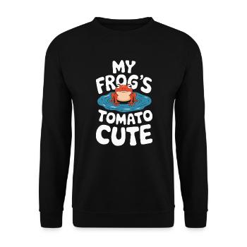 Tomate Grenouille Amoureux Animal Amphibien Grenouille Crapaud - Sweat-shirt Unisexe - noir - Devant - Alina (178cm) & Michal (187cm)