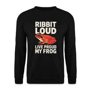 Tomato Frog Lover Animal Amphibian Froggy Toad - Unisex Sweatshirt - black - Front - Alina (178cm) & Michal (187cm)