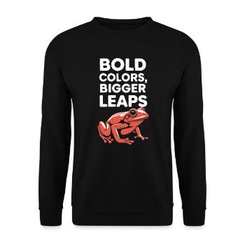 Tomato Frog Lover Animal Amphibian Froggy Toad - Unisex Sweatshirt - black - Front - Alina (178cm) & Michal (187cm)