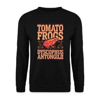 Tomato Frog Lover Animal Amphibian Froggy Toad - Unisex Sweatshirt - black - Front - Alina (178cm) & Michal (187cm)
