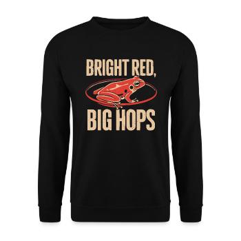 Tomato Frog Lover Animal Amphibian Froggy Toad - Unisex Sweatshirt - black - Front - Alina (178cm) & Michal (187cm)