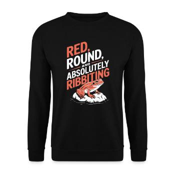Tomato Frog Lover Animal Amphibian Froggy Toad - Unisex Sweatshirt - black - Front - Alina (178cm) & Michal (187cm)