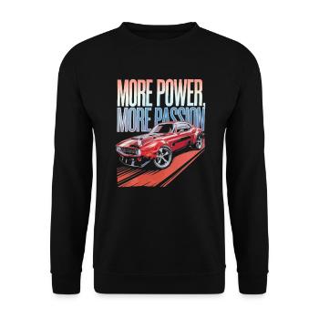 Muscle Car Carguy Vintage Car Collector Automobile - Unisex Sweatshirt - black - Front - Alina (178cm) & Michal (187cm)