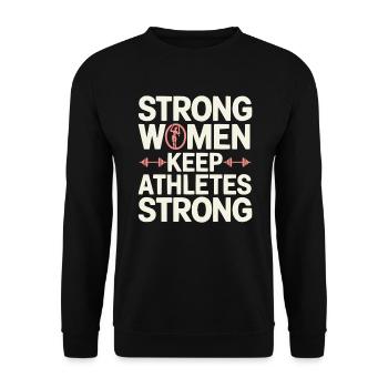 Entraîneur sportif certifié Fille Athlète Entraînement - Sweat-shirt Unisexe - noir - Devant - Alina (178cm) & Michal (187cm)