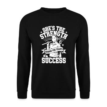 Entraîneur sportif certifié Fille Athlète Entraînement - Sweat-shirt Unisexe - noir - Devant - Alina (178cm) & Michal (187cm)