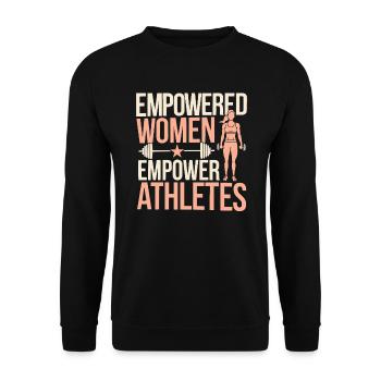 Zertifizierte Athletiktrainerin Girl Athlete Workout - Unisex Pullover - Schwarz - Vorne - Alina (178cm) & Michal (187cm)