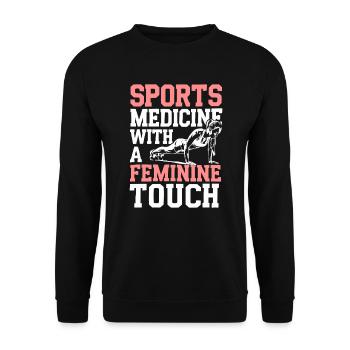 Entraîneur sportif certifié Fille Athlète Entraînement - Sweat-shirt Unisexe - noir - Devant - Alina (178cm) & Michal (187cm)