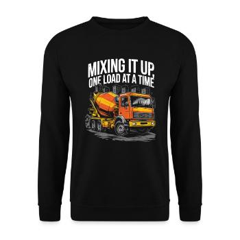 Bétonnière Chauffeur de camion Conduite de camion - Sweat-shirt Unisexe - noir - Devant - Alina (178cm) & Michal (187cm)