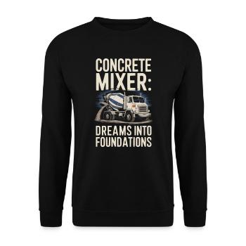 Bétonnière Chauffeur de camion Conduite de camion - Sweat-shirt Unisexe - noir - Devant - Alina (178cm) & Michal (187cm)