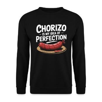 Chorizo Mexican Food Mexico Cuisine Foodie Sausage - Unisex Sweatshirt - black - Front - Alina (178cm) & Michal (187cm)