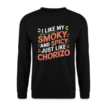 Chorizo Mexican Food Mexico Cuisine Foodie Sausage - Unisex Sweatshirt - black - Front - Alina (178cm) & Michal (187cm)