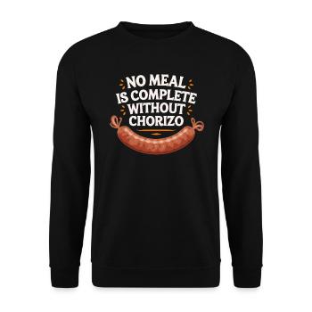 Chorizo Mexican Food Mexico Cuisine Foodie Sausage - Unisex Sweatshirt - black - Front - Alina (178cm) & Michal (187cm)