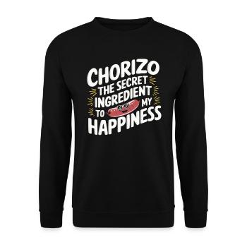 Chorizo Mexican Food Mexico Cuisine Foodie Sausage - Unisex Sweatshirt - black - Front - Alina (178cm) & Michal (187cm)