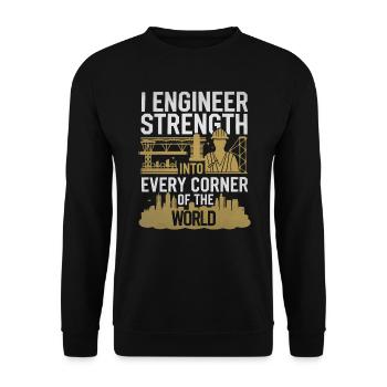 Structural Engineer Job Structural Engineering - Unisex Sweatshirt - black - Front - Alina (178cm) & Michal (187cm)