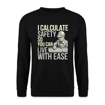 Structural Engineer Job Structural Engineering - Unisex Sweatshirt - black - Front - Alina (178cm) & Michal (187cm)