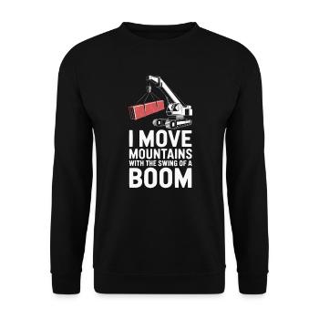 Crane Operator Job Profession Construction Worker - Unisex Sweatshirt - black - Front - Alina (178cm) & Michal (187cm)