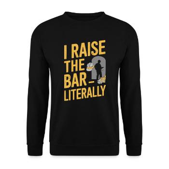 Crane Operator Job Profession Construction Worker - Unisex Sweatshirt - black - Front - Alina (178cm) & Michal (187cm)